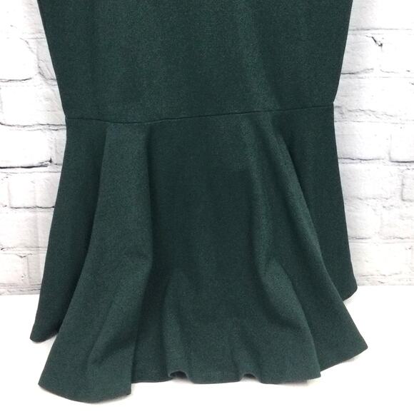 Lulus Fishtail Hem Empire Waist Elegant Holiday Party Maxi Forest Green Dress M - Picture 5 of 16